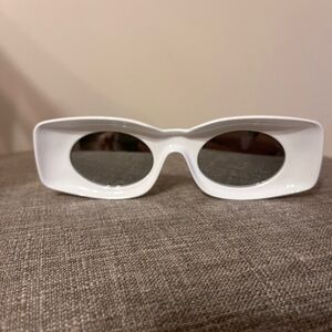 Loewe White Rectangular Sunglasses